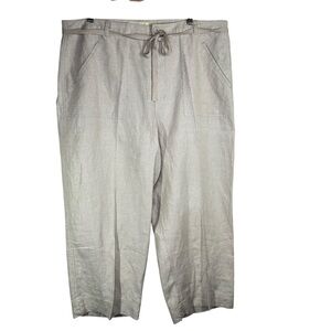 Linden Hill Tan Lightweight Relaxed Fit‎ Pants Size 18